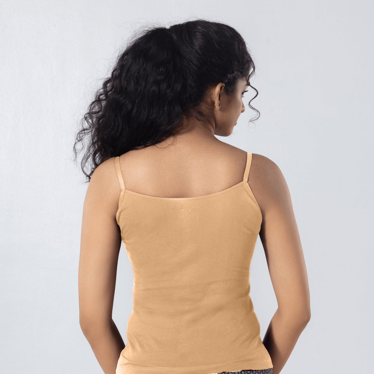 LadyO Alexa-H Half Length Slip in skin, back view worn by model.