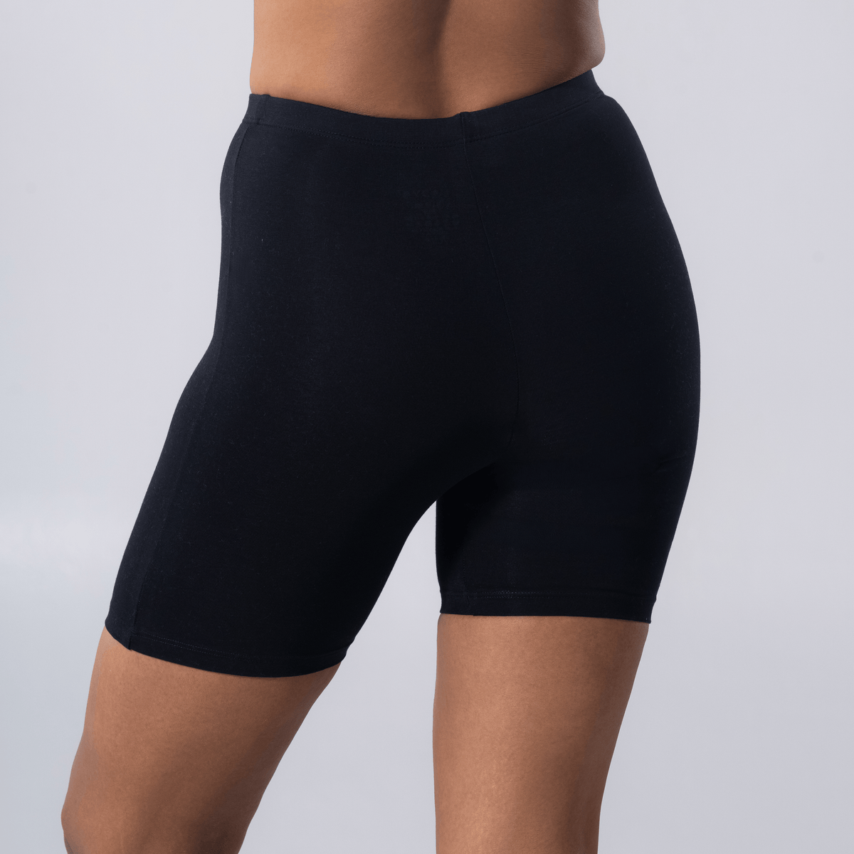 Dani (N) Tights in Black, left side view worn by model