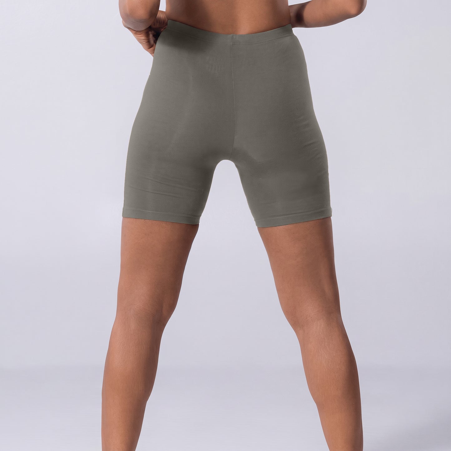 Dani (N) Tights in Grey, full back view worn by model