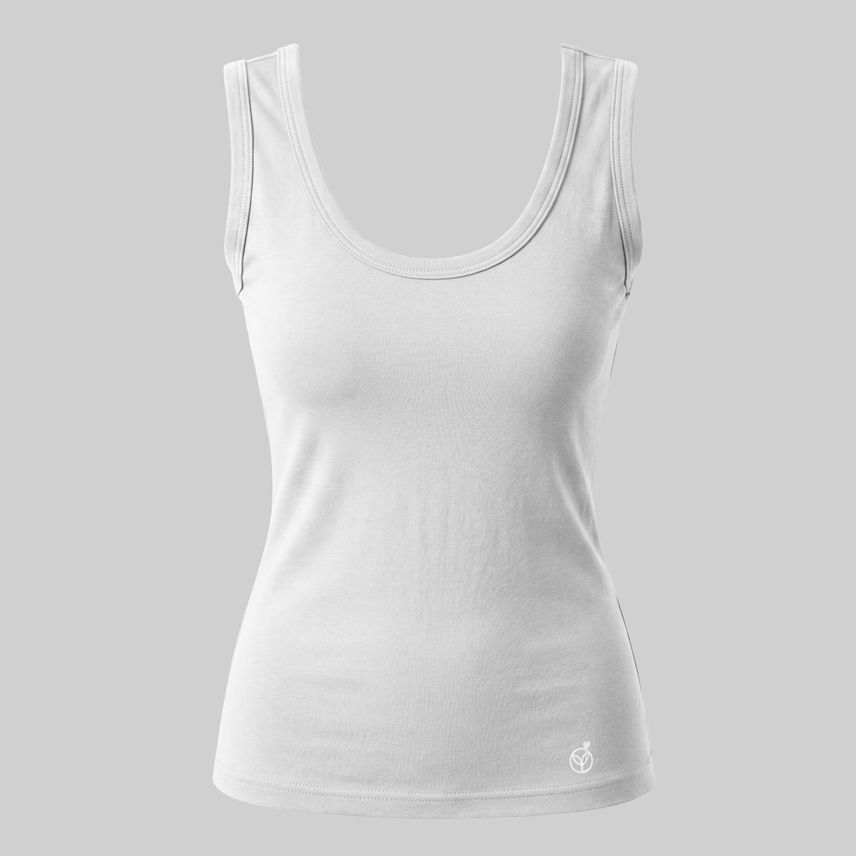 LadyO Jr. Petal Girls Slip in White, front view.