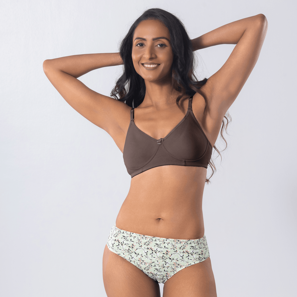 Melody T-Shirt Bra in Misty Rose, front view worn by model.