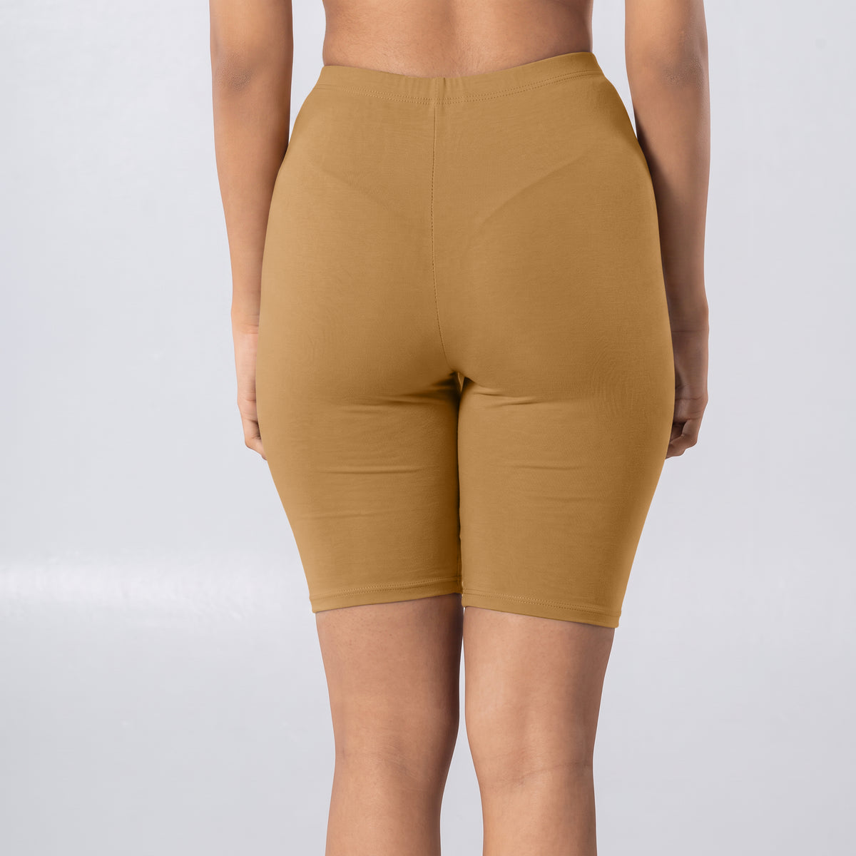 LadyO Aldo Tights in Skin, back view worn by model.
