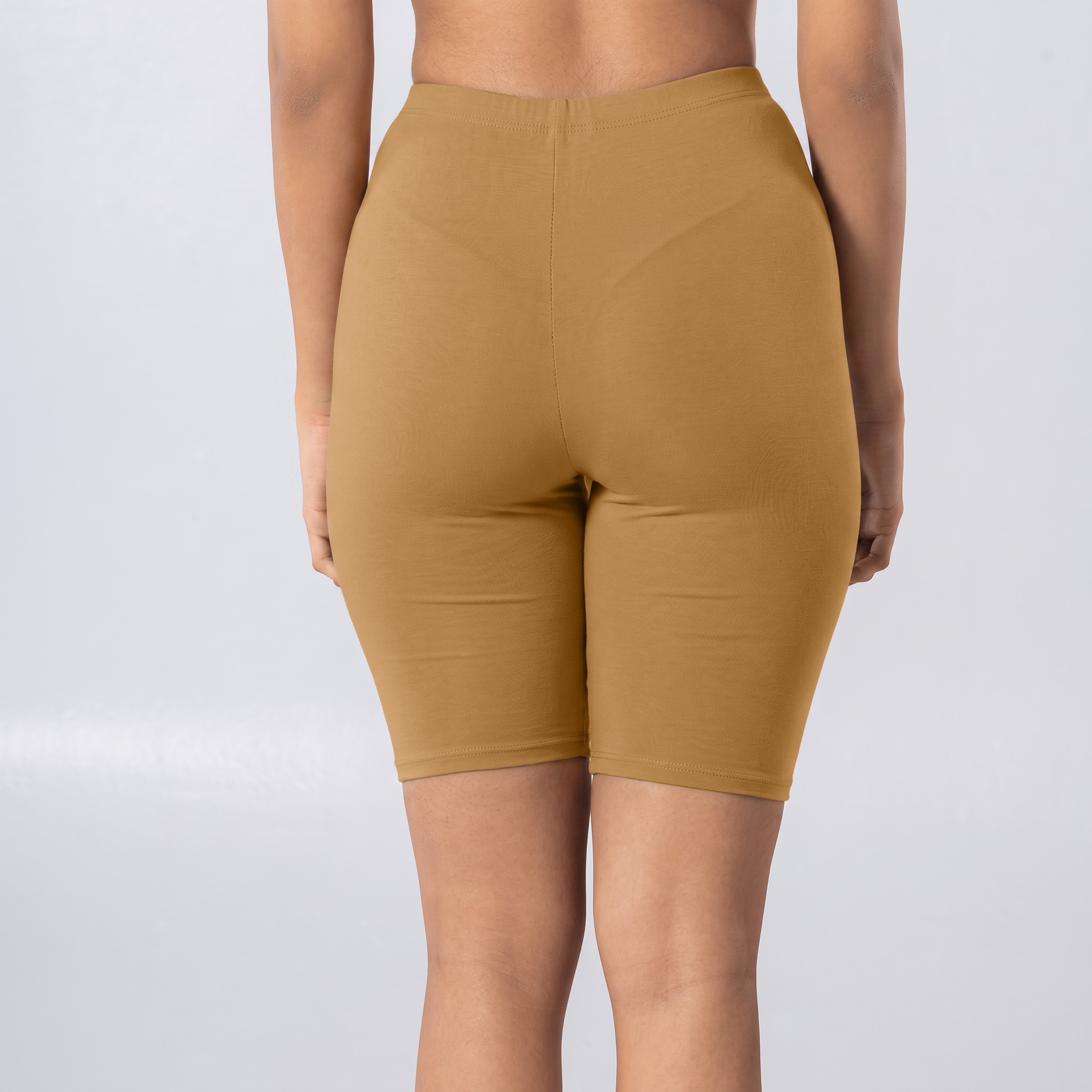 LadyO Aldo Tights in Skin, back view worn by model.