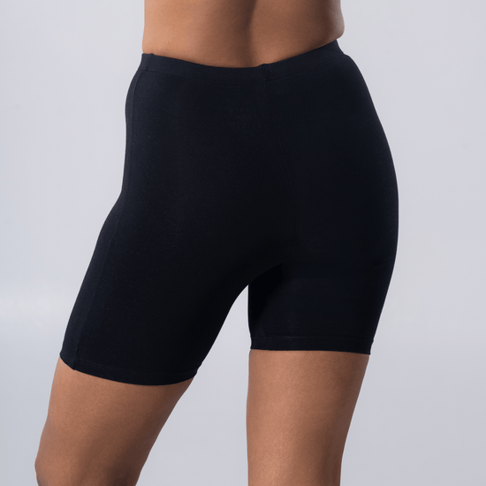 Dani (N) Tights in Black, left side view worn by model