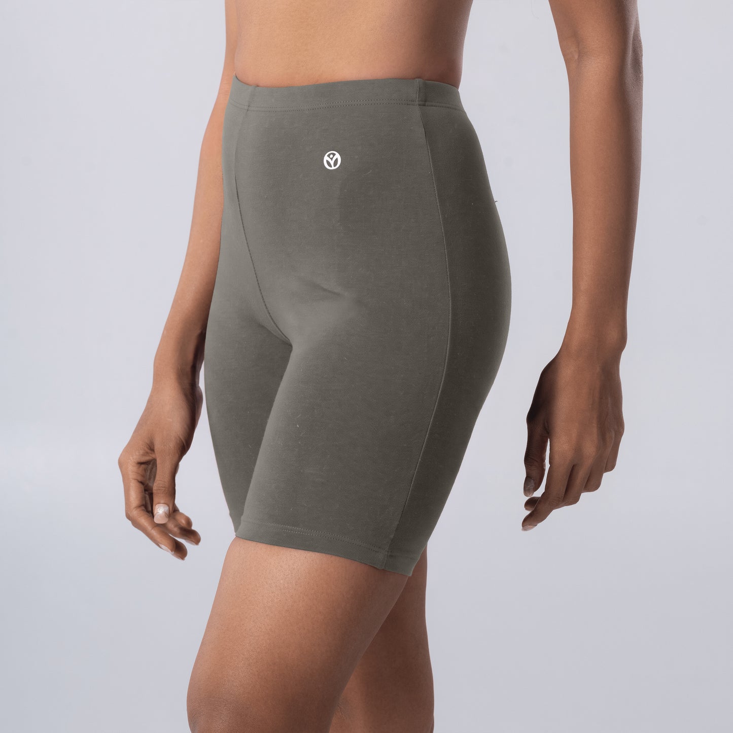 Dani (N) Tights in Grey, side view worn by model
