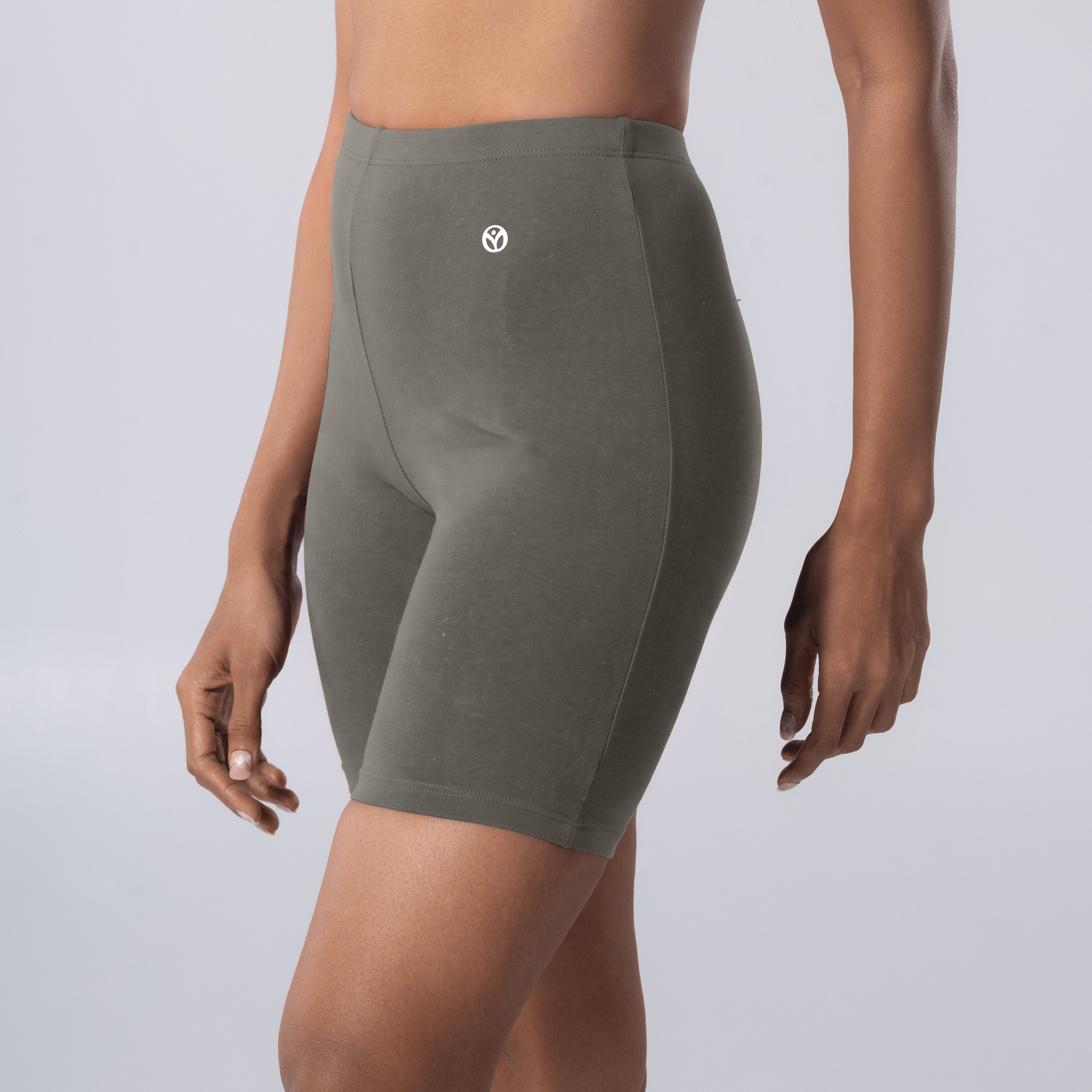 Dani (N) Tights in Grey, side view worn by model