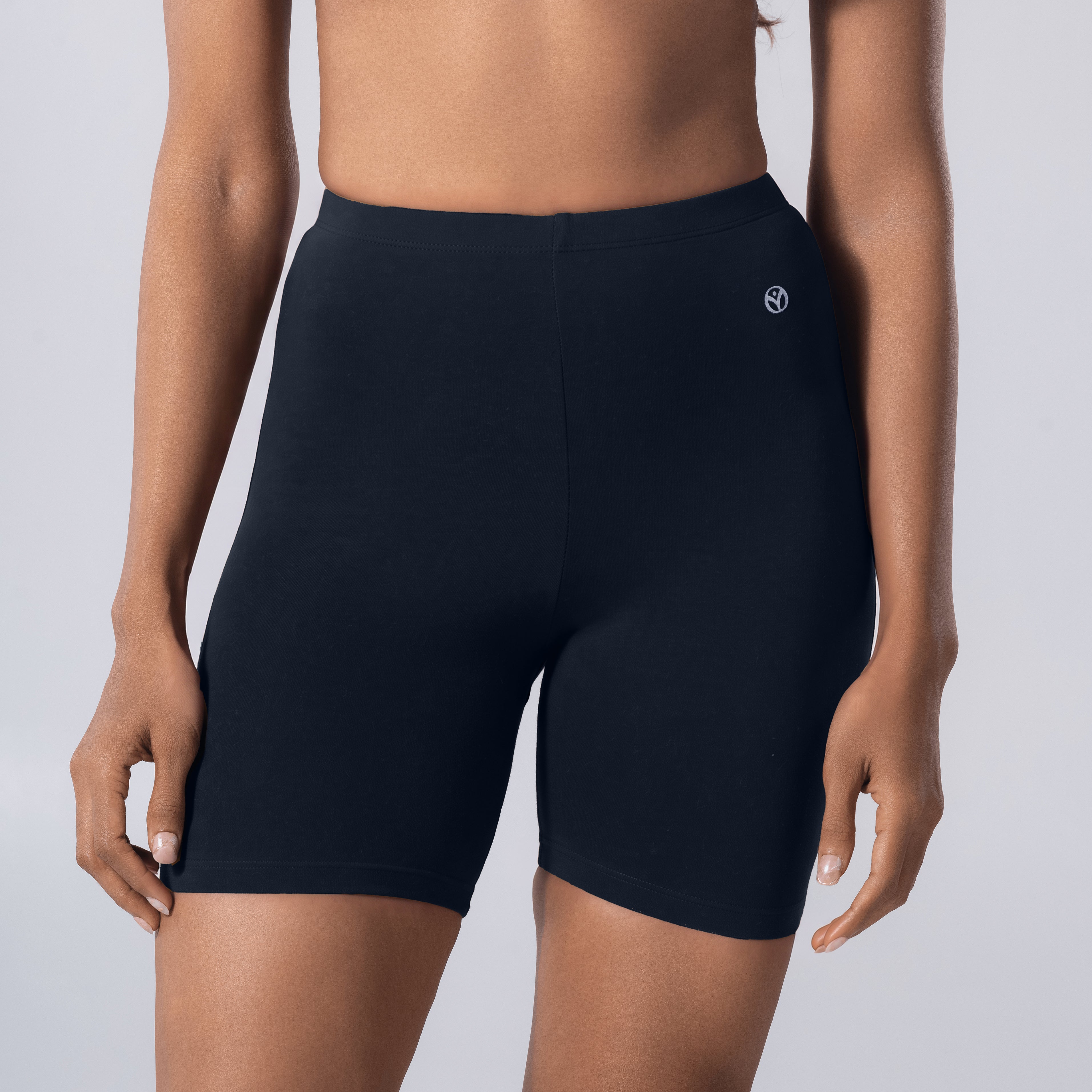 Dani (N) Tights in Navy, front view worn by model