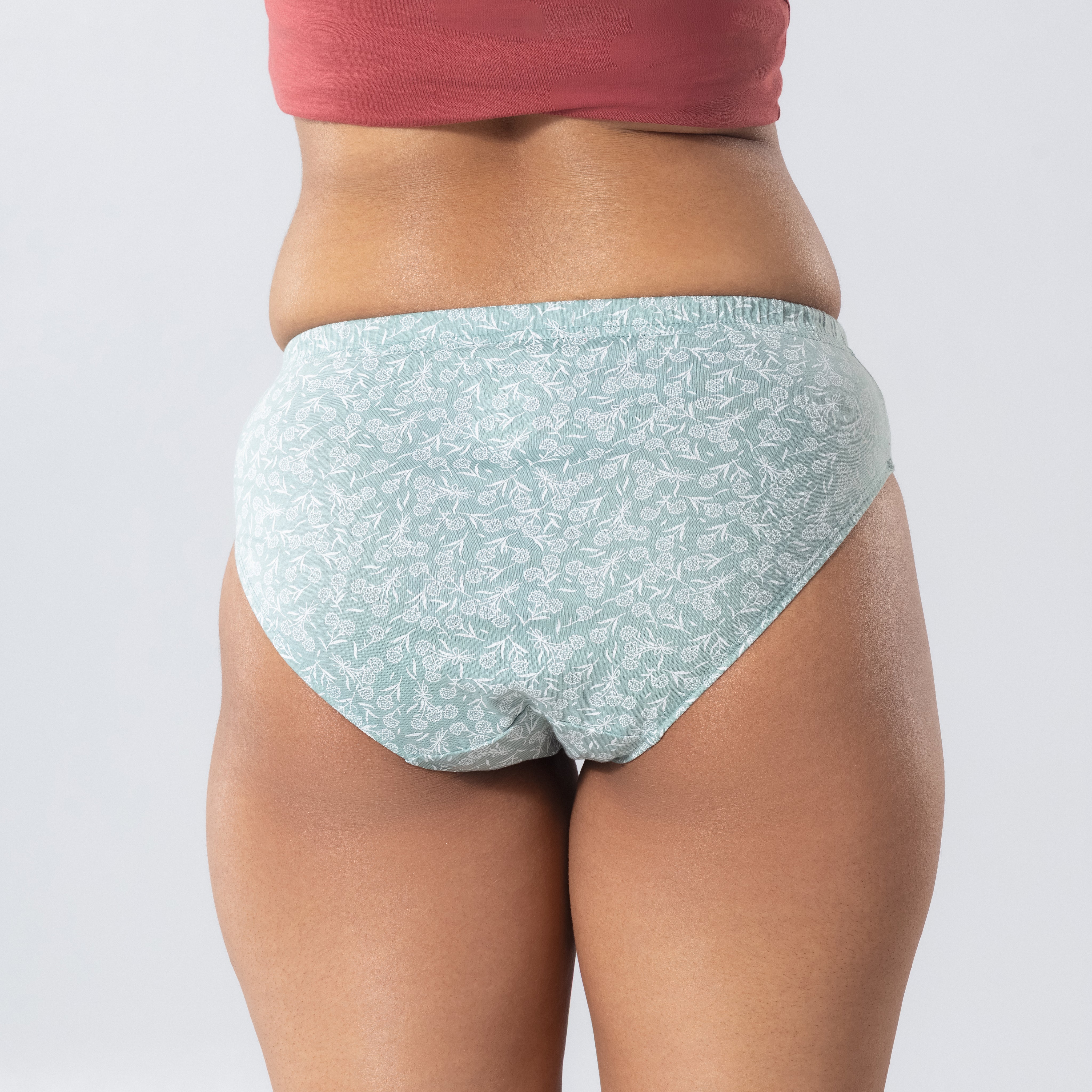 Flora Hipster Panty back view worn by model