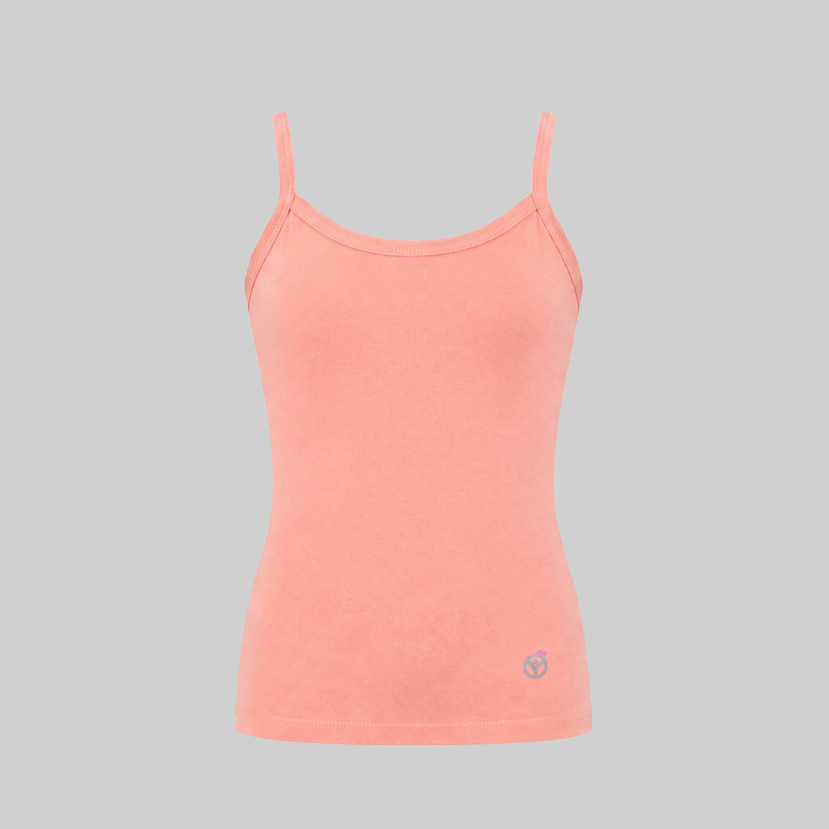 LadyO Jr. Alexa Girls Slip in Peach, front view.