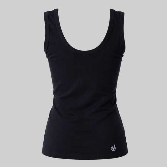 LadyO Jr. Petal Girls Slip in Black, front view.