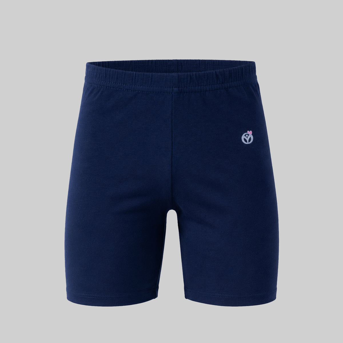 LadyO Jr. Sky Girls Tights in Navy, front view.