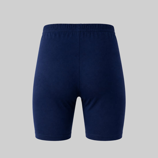 LadyO Jr. Sky Girls Tights in Navy, back view.