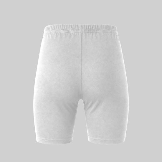 LadyO Jr. Sky Girls Tights in White, back view.