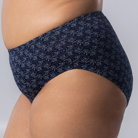 Lena Full Brief Panty left side view worn by model