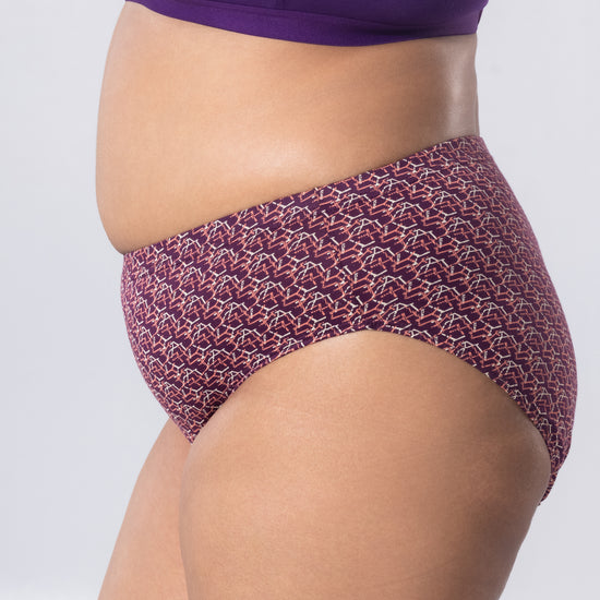 Lena Full Brief Panty left side view in alternate color worn by model