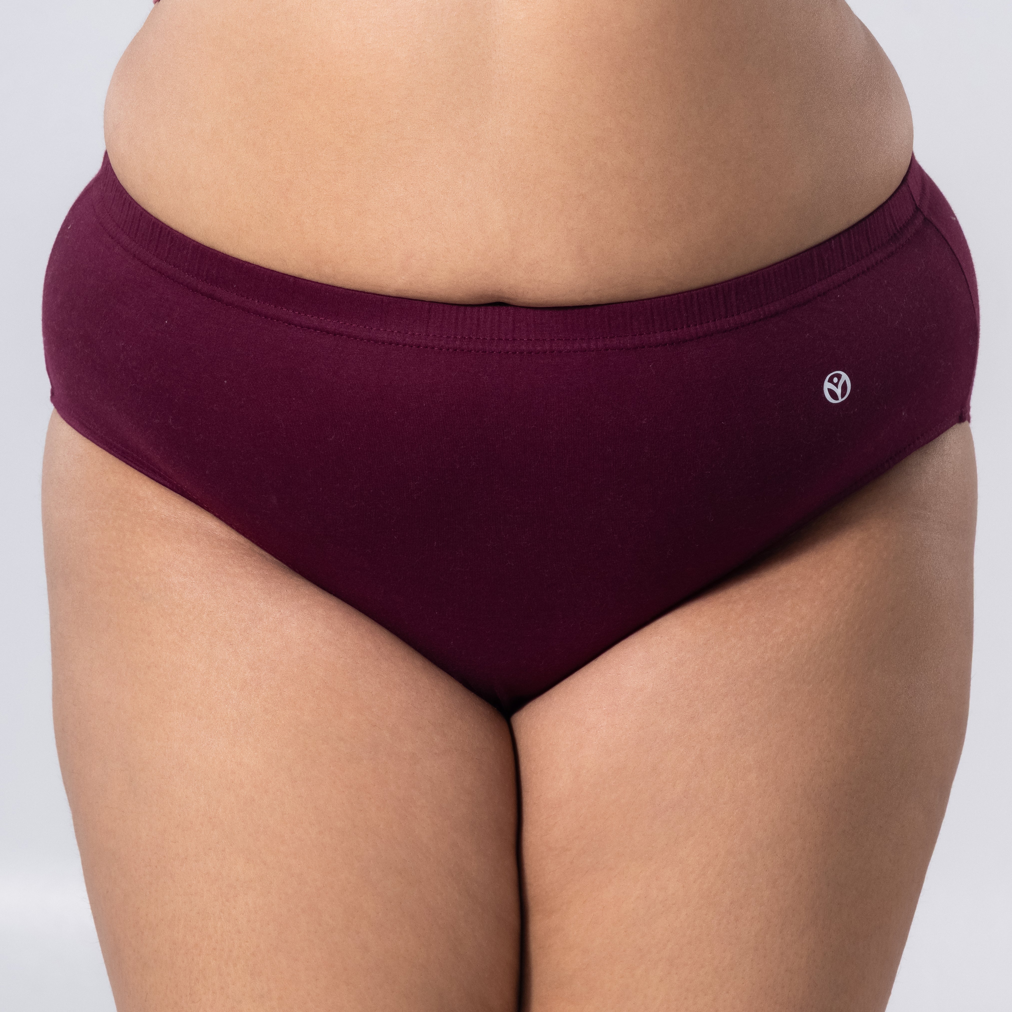 Liva Full Brief Panty front view in alternate color worn by model