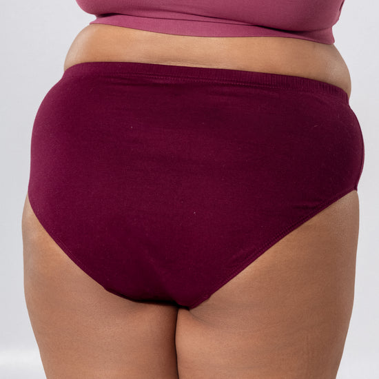 Liva Full Brief Panty back view in alternate color worn by model