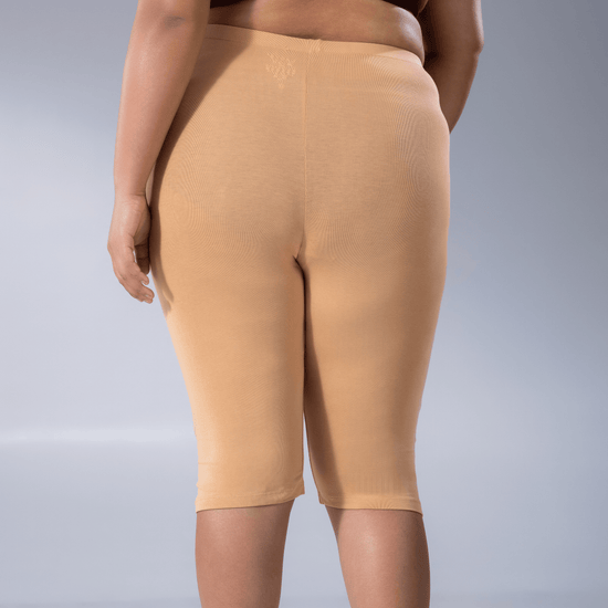 Noa Plus Tights in Skin, back view worn by model.