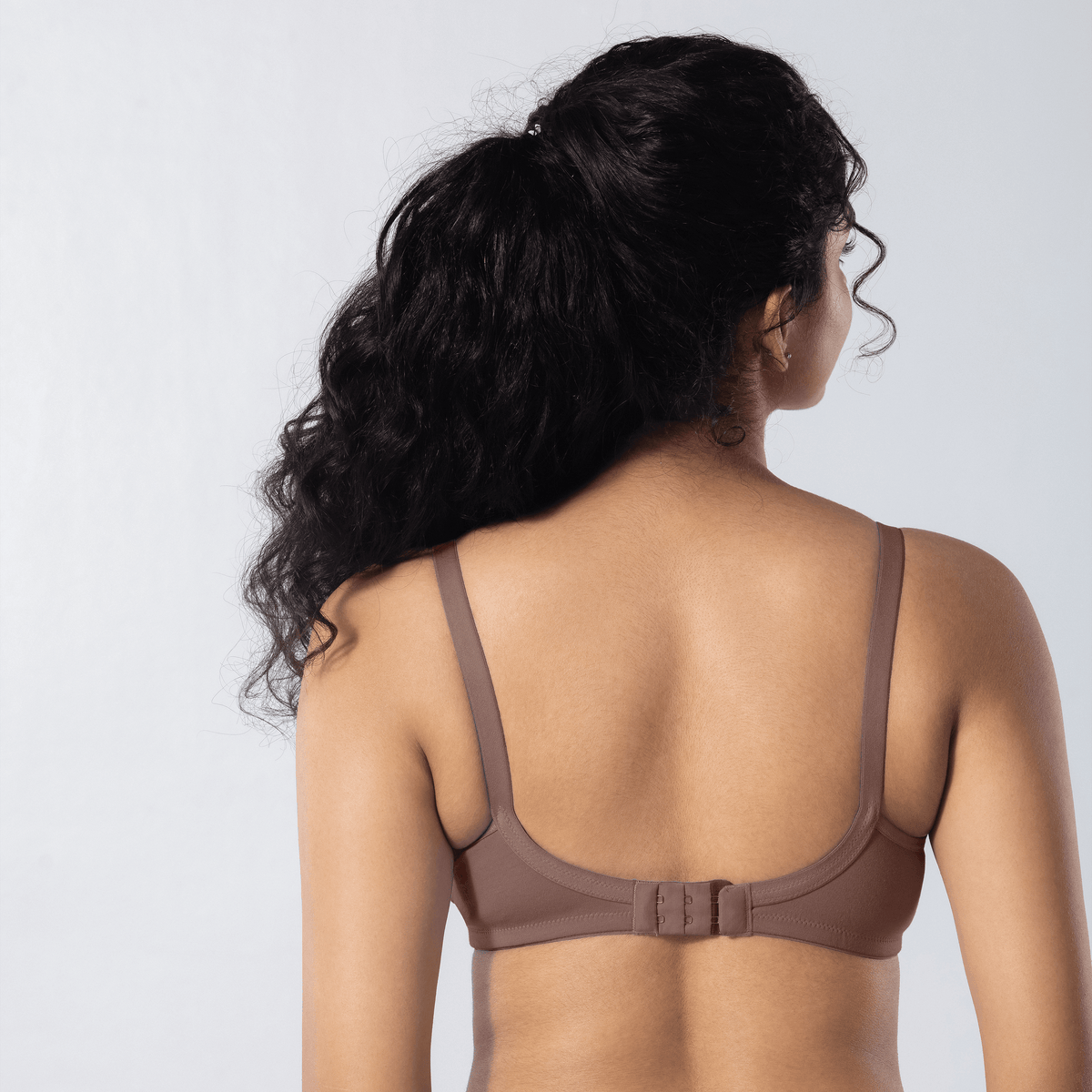 Emika-C Plus Bra in Cadbury, back view worn by model.
